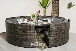 Yakoe Monaco round 8 Seater Patio dining set rattan garden furniture set