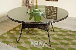 Yakoe Monaco round 8 Seater Patio dining set rattan garden furniture set