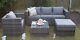 Yakoe Rattan Garden Furniture 5 Seater Corner Sofa Set Outdoors Grey